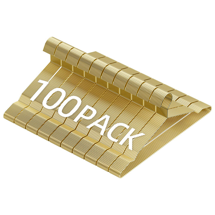 SPECILITE 42 cm goldene Metall-Kleiderbügel, 100 Stück im Grosspack mit Kerben für Standardgrösse Mä