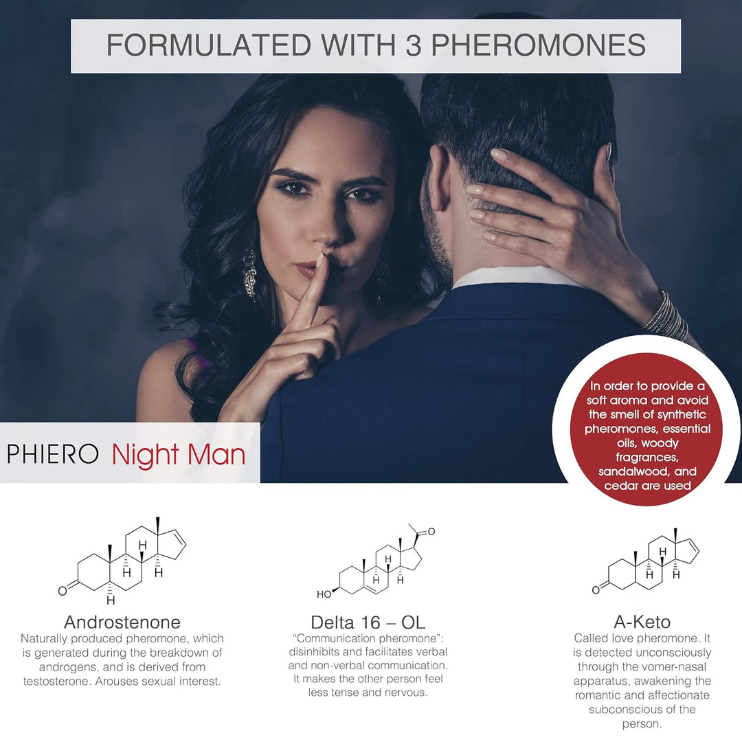 Pheromonen - 3 Phiero Night Man: Parfüm mit Pheromonen für männer