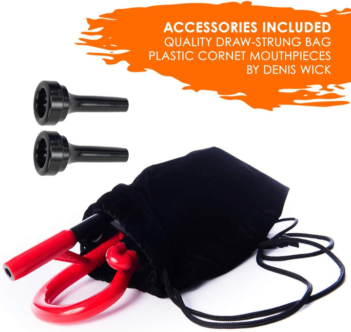 pCornet Kornett rot mit Tasche, rot