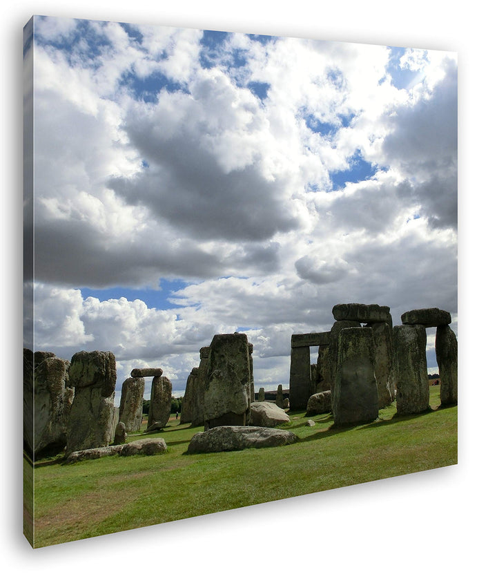 deyoli gigantische Stonehenge Felsformation in England im Format: 70x70 als Leinwandbild, Motiv fert