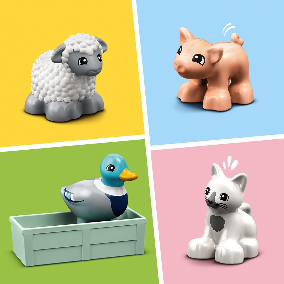 LEGO 10949 DUPLO Tierpflege auf dem Bauernhof Spielzeug für Kleinkinder ab 2 Jahren mit Figuren: Ent