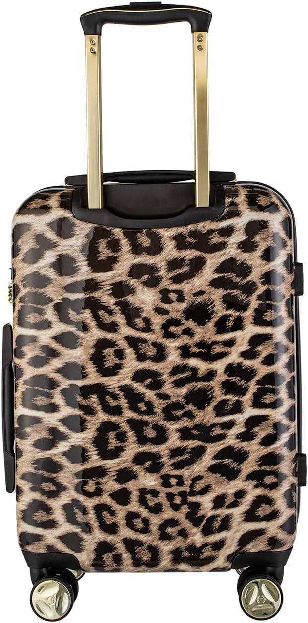 Koffer Reisekoffer Hartschalen Trolly Puccini® Beverly Hills (Leopard Beige 6, Kabinenkoffer) Leopar