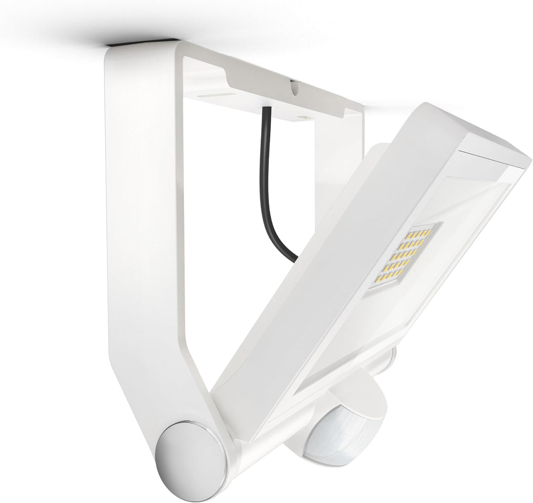 Steinel LED-Aussenstrahler XLED ONE S weiss, 180°-Bewegungsmelder, 18,6 W, 2050 lm bei 3000K, Alumin