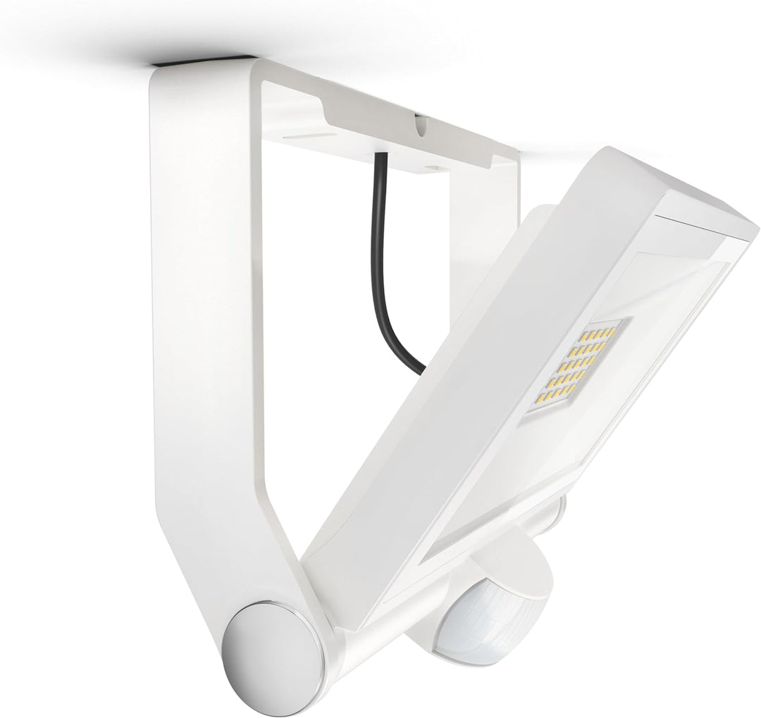 Steinel LED-Aussenstrahler XLED ONE S weiss, 180°-Bewegungsmelder, 18,6 W, 2050 lm bei 3000K, Alumin