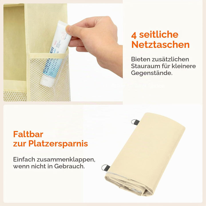 Lifewit 5-stufiger Tür Organizer Hängend für Windeln und Stofftiere, Grosser Hängeorganizer mit 4 Me
