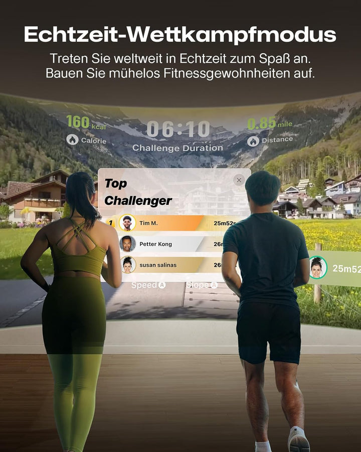 UREVO Smart Walking Pad, Kompaktes Leises Laufband Schreibtisch, mit Sechs-Punkt-Stossdämpfung, Work