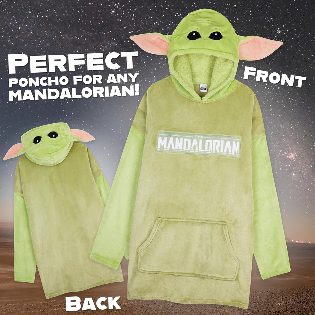 Disney The Mandalorian Hoodie Herren Oversized aus Fleece, Baby Yoda Pullover Herren