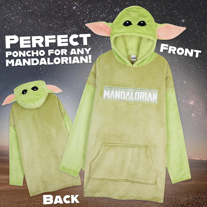 Disney The Mandalorian Hoodie Herren Oversized aus Fleece, Baby Yoda Pullover Herren