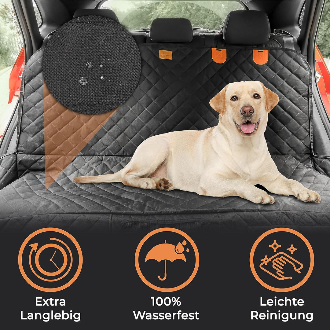 Petsation Hundedecke für Auto Rückbank [Premium] Wasserabweisende Autoschondecke für Hunde mit Sicht