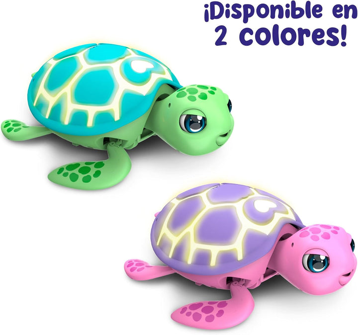 Bizak Speichern Sie die Schildkröte grüne Farbe, interaktives Haustier für Jungen und Mädchen, unbox