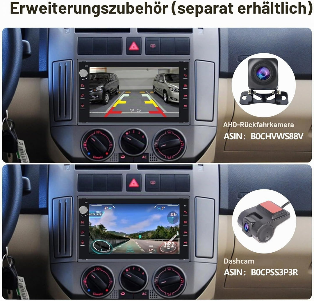 Autoradio kompatibel mit drahtlos Carplay/Android Auto für VW Polo Passat Golf Jetta MK3 MK4 Sharan