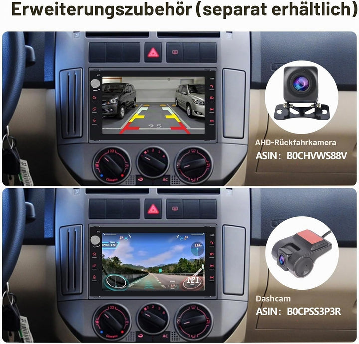 Autoradio kompatibel mit drahtlos Carplay/Android Auto für VW Polo Passat Golf Jetta MK3 MK4 Sharan