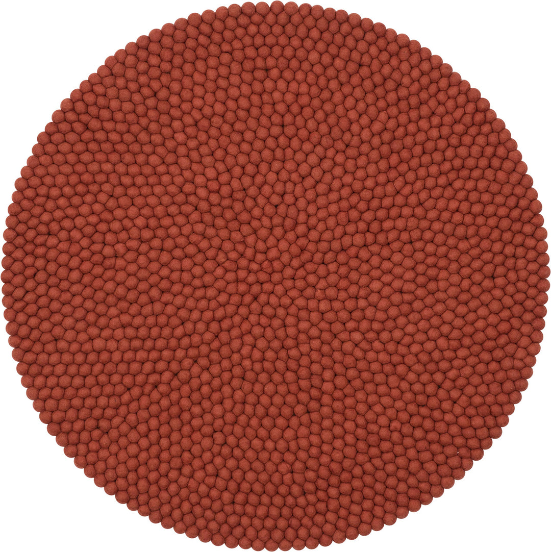 myfelt Lora Filzkugelteppich — Ø 50 cm, ideal für Schlaf-, Wohn-, Kinderzimmer, Flur & Bad Ø 50 cm R