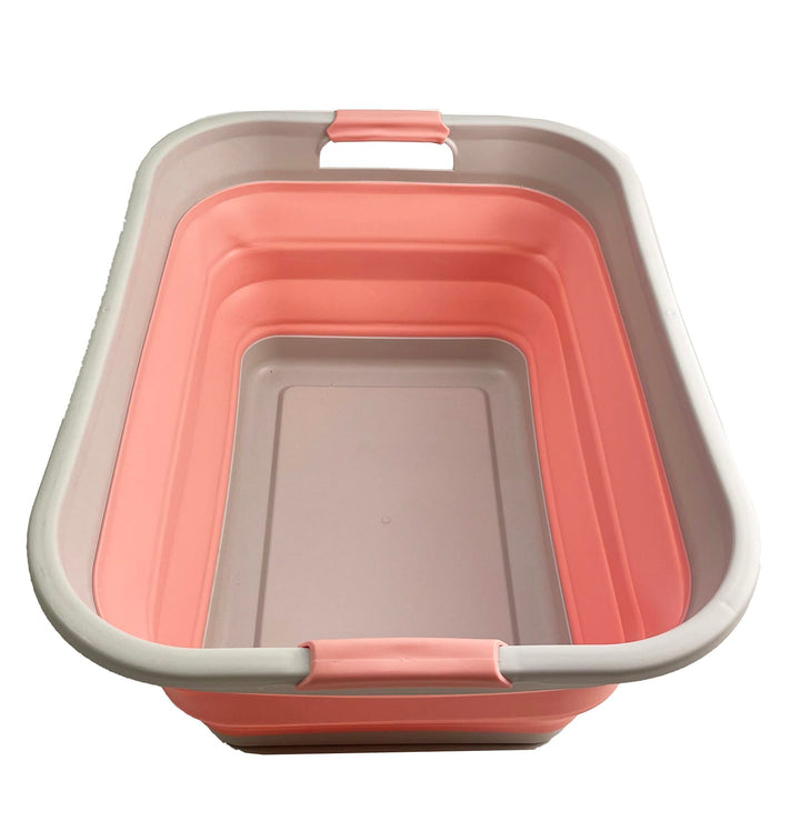 SAMMART 41L Collapsible Plastic Laundry Basket - Foldable Pop Up Storage Container/Organizer - Porta