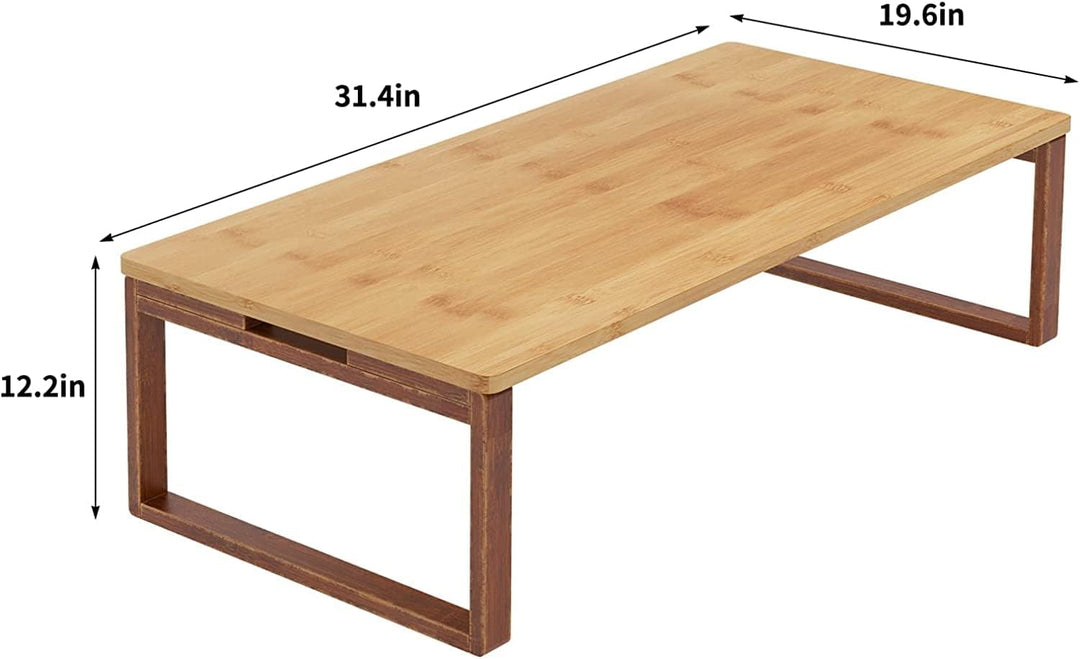 SogesHome Bambus Beistelltisch Couchtisch Kaffeetisch Klappbarer Niedriger Zen Teetisch Bodentisch T