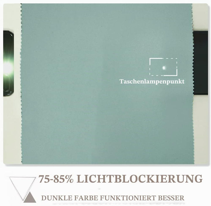 PONY DANCE Verdunkelungsvorhang Grün Übergardinen mit Kräuselband 2er Set H 175 x B 140 cm Vorhänge