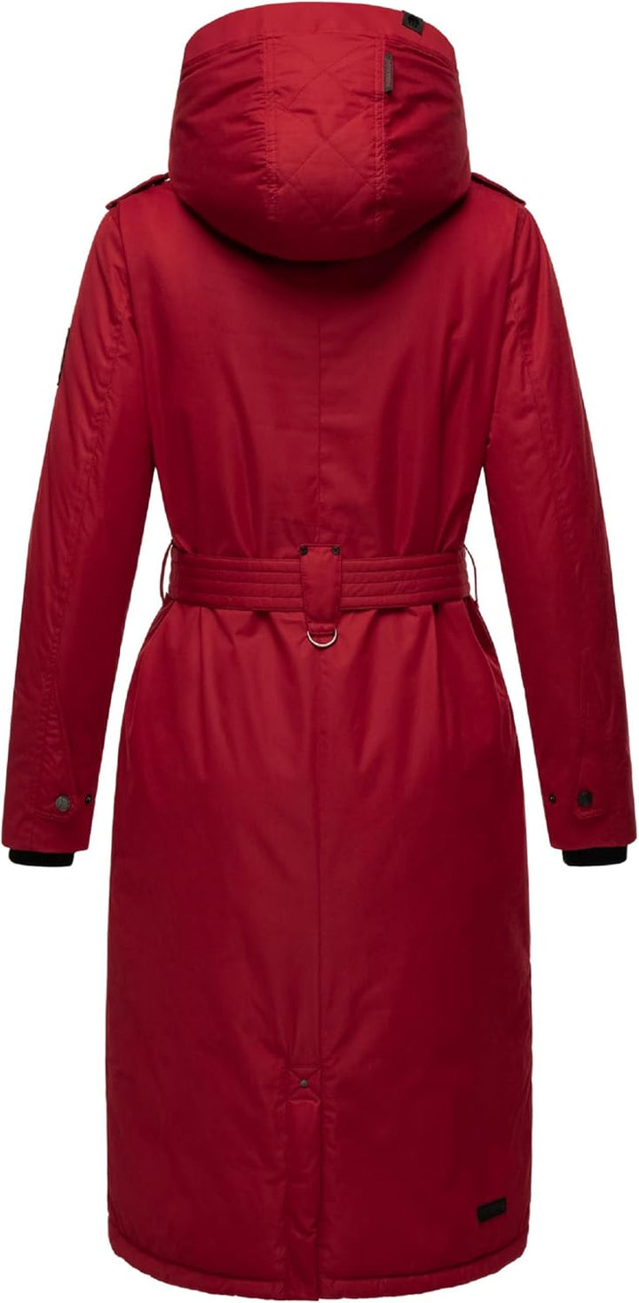 Navahoo Damen Wintermantel Warmer Parka lang mit hohem Kragen und weicher Kapuze Hokulanii XS-XXL M
