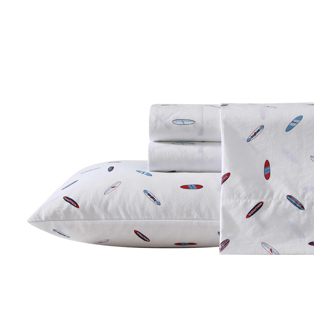 Nautica Bettwäsche-Set aus Baumwollperkal, knackig und kühl, leicht und atmungsaktiv (hohe Surf-Qual