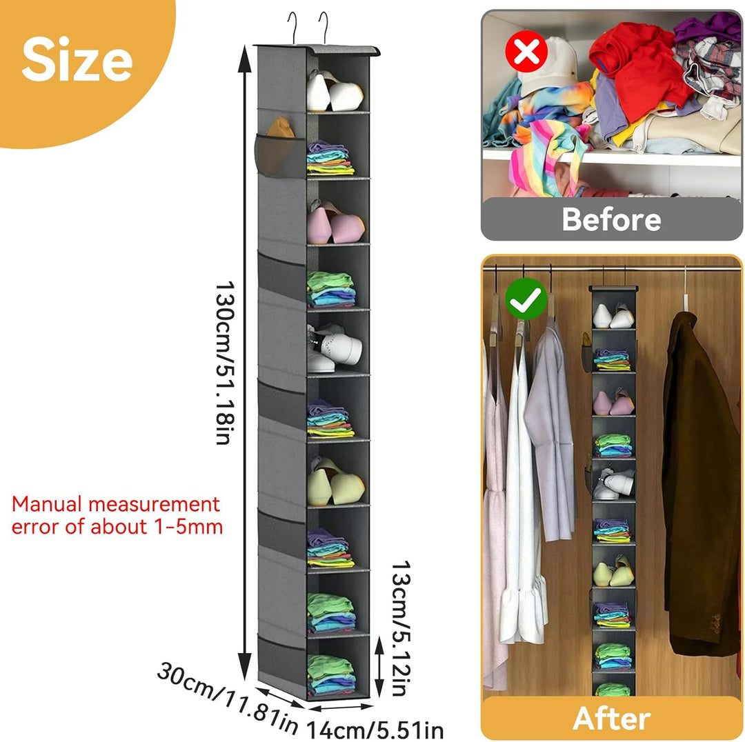 10 Schichten Hängender Schrank Organizer, Hängende Schrank Regale Schrank Hängende Regale Hängende R