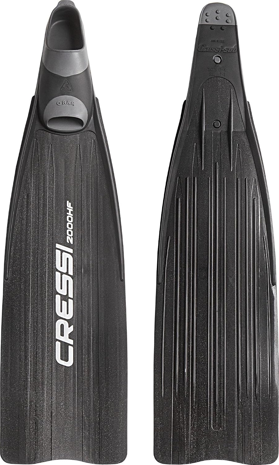 Cressi Gara - Lange Flossen für Apnoe / Freitauchen - High Performance 2000 HF Nero