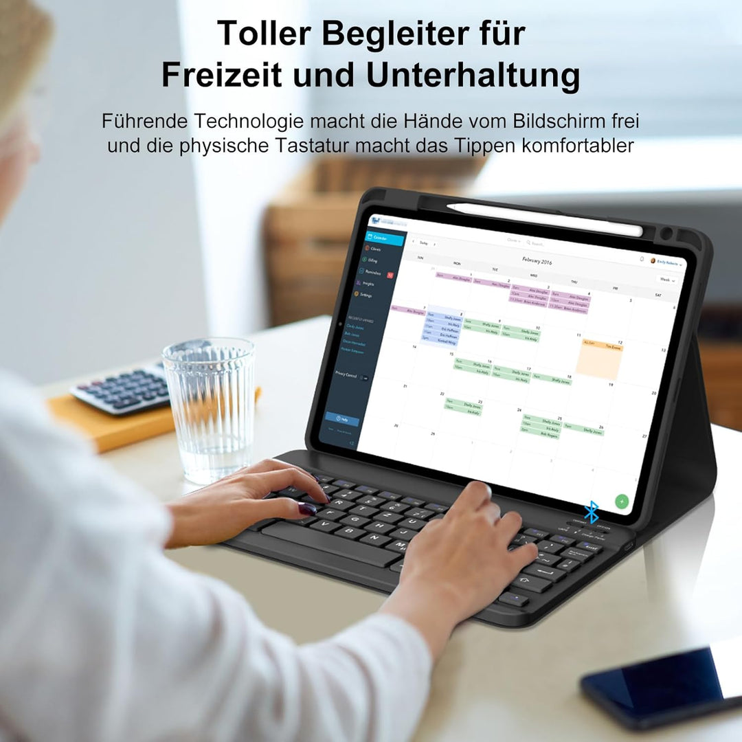 FOGARI Tastatur Hülle für iPad Air 6 11 Zoll (M2 2024) | iPad Pro 11 2022-2018 Tastatur für iPad Air