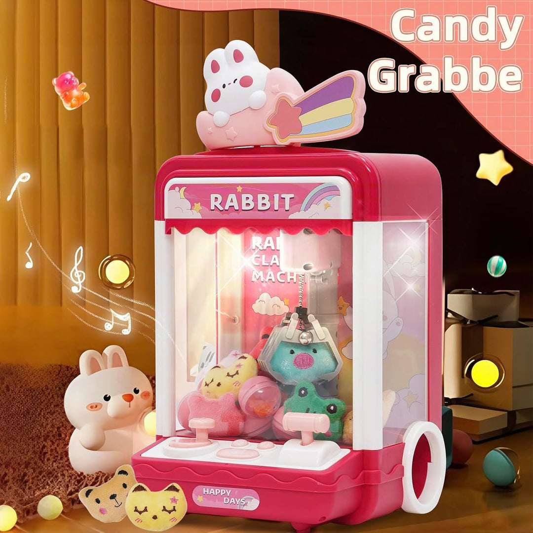 Arkyomi Mini Greifmaschine Candy Doll Gachapon Grabber Süssigkeiten Greifautomat mit Münzschiebe und