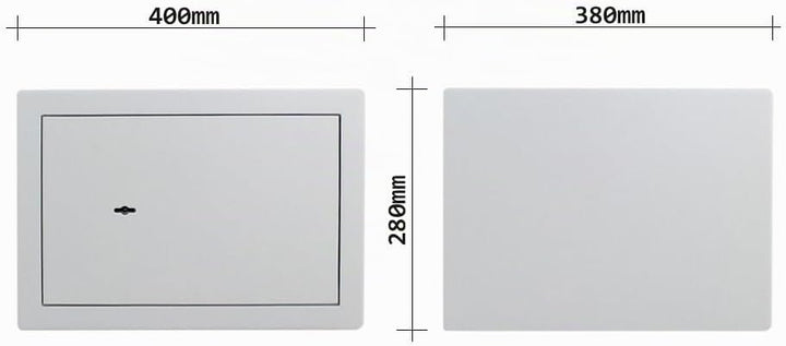 Profirst Möbeltresor Tarifa D300 Doppelbartschloss Lichtgrau BxH 40x28cm Befestigungsmaterial 1 Fach