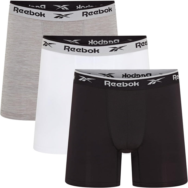 Reebok Herren Boxer Shorts L Black/White/Grey, L Black/White/Grey