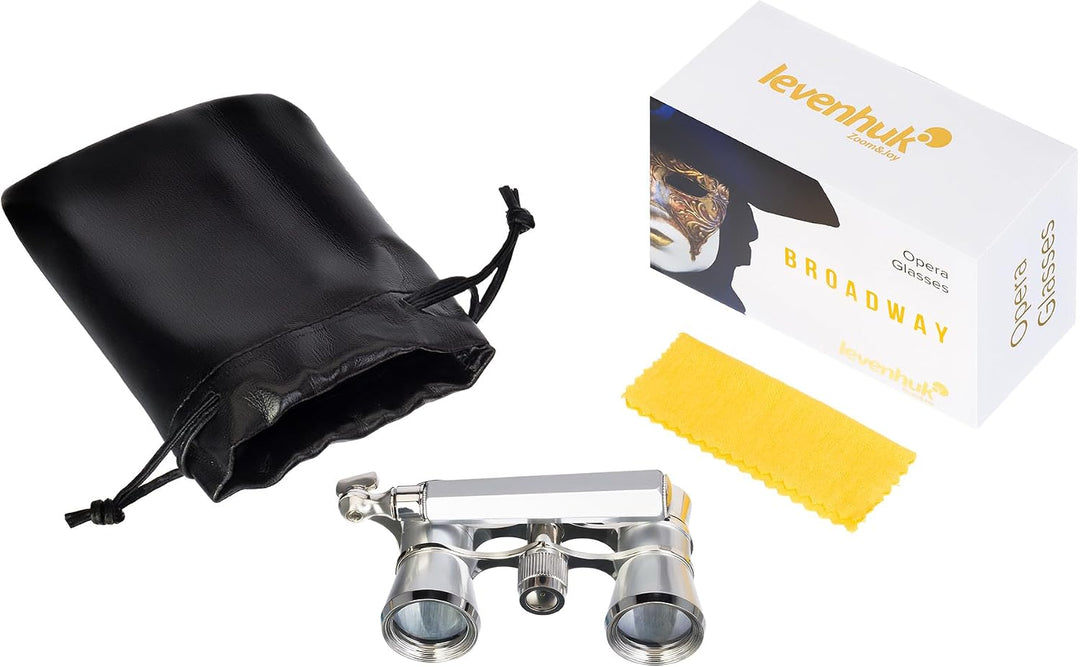 Levenhuk Broadway 325E 3x25 Kompaktes Leichtes Elegantes Opernglas – Vintage Lorgnette Theater Ferng