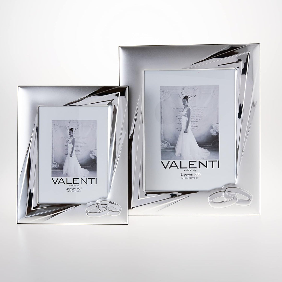 Valenti&Co Bilderrahmen, Silber, 13 x 18 cm, ideal als Geschenk zur Hochzeit oder für Mutter und Pap