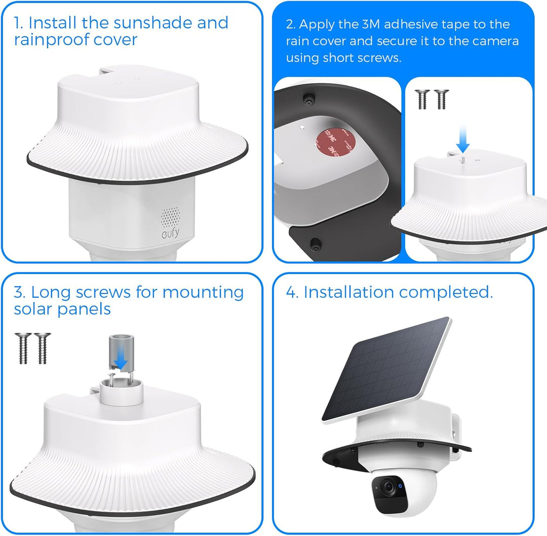 Kamerahülle kompatibel mit Eufy SoloCam E30/E42 und eufy Security 4G LTE Cam S330, Regenschutz für Ü