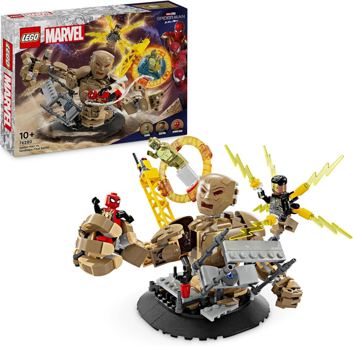 LEGO Marvel Spider-Man vs. Sandman: Showdown, Superhelden-Kampf-Spielzeug & Marvel War Machine Mech,