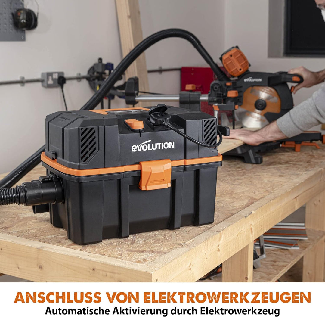 Evolution Power Tools R15VAC (EU) Nass-/Trockensauger, Black Kabelgebunden Mehrzwecksauger