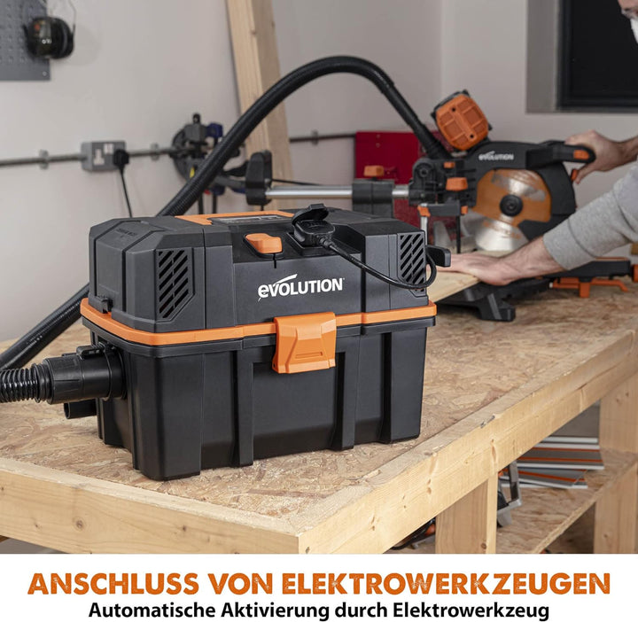 Evolution Power Tools R15VAC (EU) Nass-/Trockensauger, Black Kabelgebunden Mehrzwecksauger