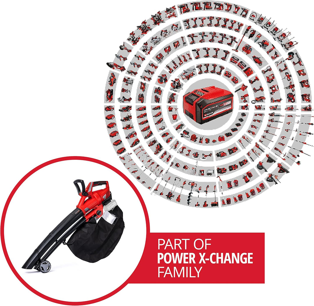 Einhell Akku-Laubsauger Laubbläser GE-CL 36 Li E-Solo Power X-Change (Lithium-Ionen, 2 x 18 V, 210 k