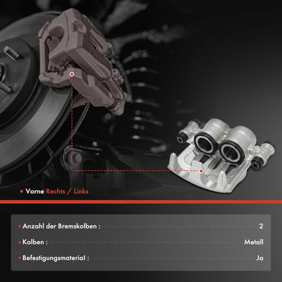Frankberg 2x Bremssattel Bremszange Vorne Links Rechts Kompatibel mit V-Klasse W447 2014-2019 Viano