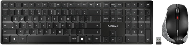 CHERRY DW 9500 Slim, kabelloses Tastatur- und Maus-Set, Belgisches Layout (AZERTY), Bluetooth- oder