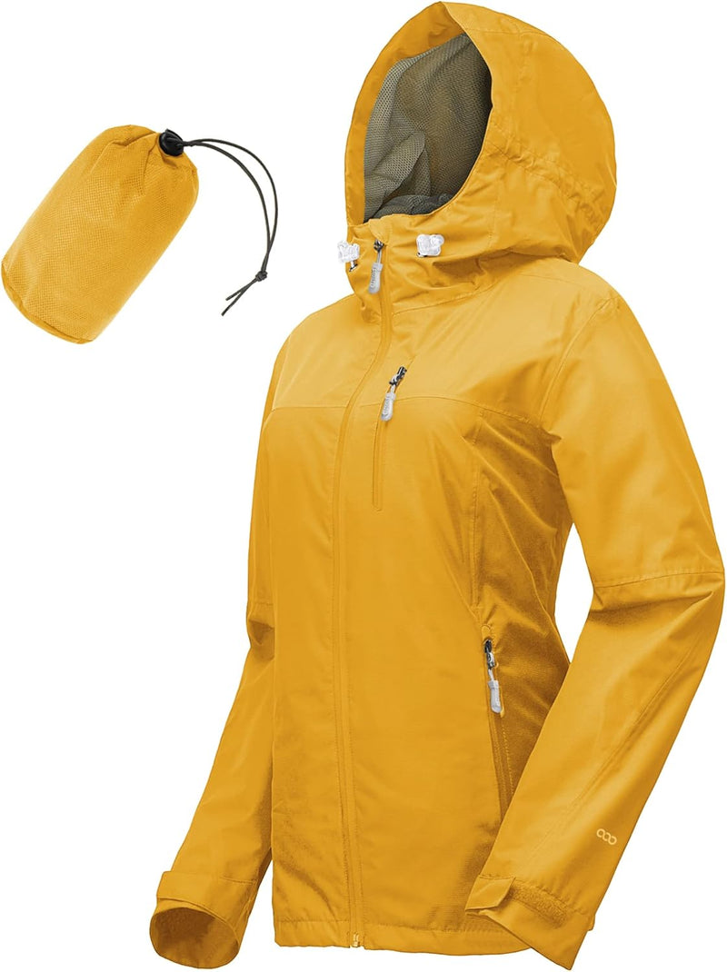 33,000ft Regenjacke Damen Wasserdicht Outdoorjacke Atmungsaktiv Herbst Übergangsjacke Leichte Jacke