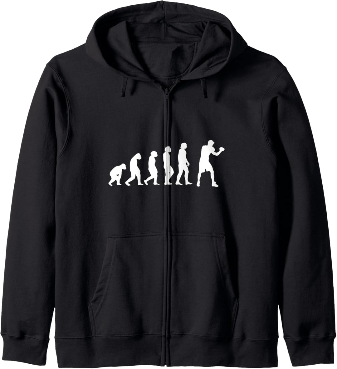Boxen Kickboxen Evolution Kampfsport Boxkampf Boxer Geschenk Kapuzenjacke