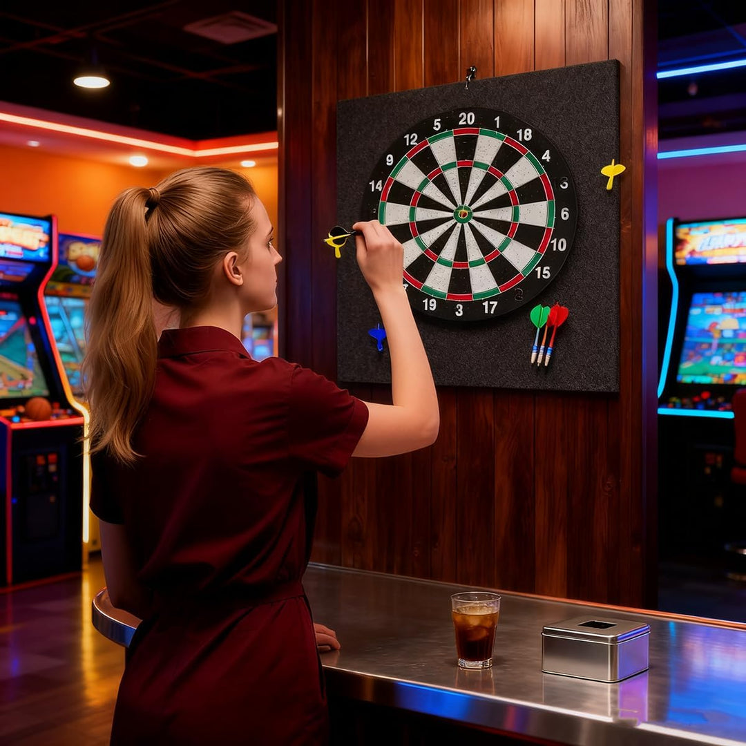 Dartboard-Wandschutz, Filz-Dartboard-Wandschutz, Selbstklebende Dartscheiben Umrandung, Gespleisst,