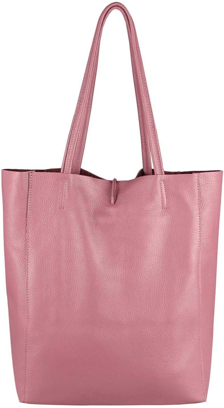 OBC Made in Italy Damen Leder Tasche XXL DIN-A4 Shopper Tote Hobo Bag Henkeltasche Handtasche Umhäng