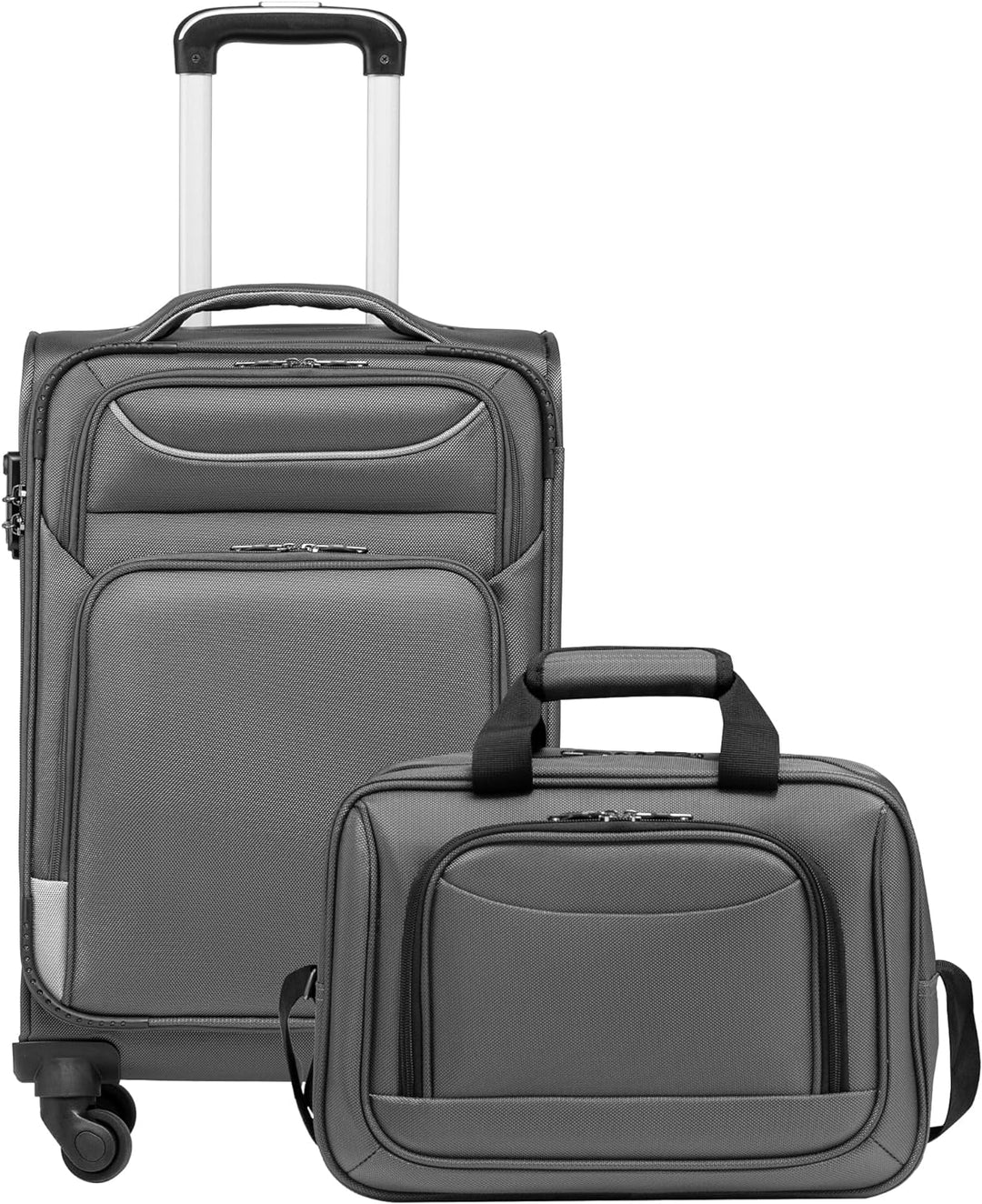 COOLIFE Koffer Trolley Koffer Reisekoffer von 4 Rollen Stoffkoffer Handgepäck TSA-Schloss Der Koffer