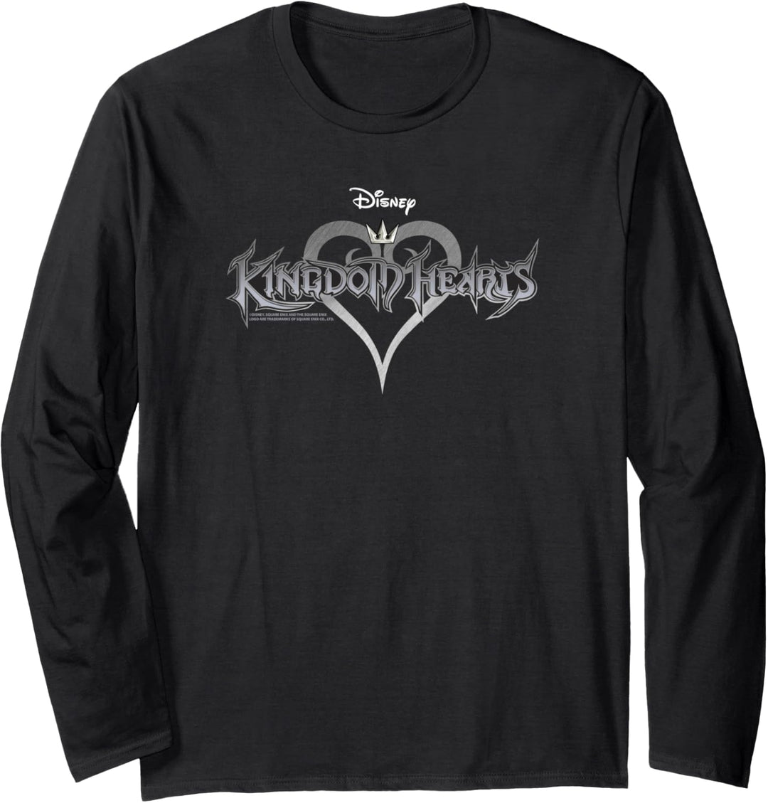 Disney Kingdom Hearts Silver Logo Langarmshirt