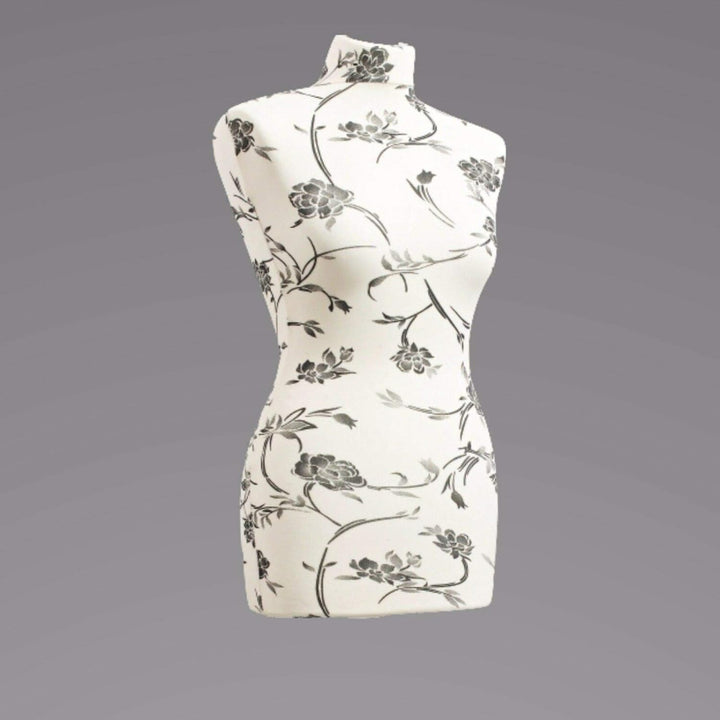 Schneiderpuppe | Grösse/Size S - XL (Female ♀) | LUCCESI | Torso L/XL (42-44) | Creme-Weiss/florales