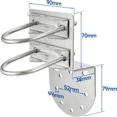 Bingfu Antennenmast-Montagehalterungen an der Wand, Mastklemme, rostfreies Hardware-Zubehör, Halteru
