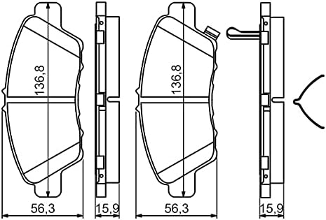 Bosch BP1483 Bremsbeläge - Vorderachse - ECE-R90 Zertifizierung - vier Bremsbeläge pro Set