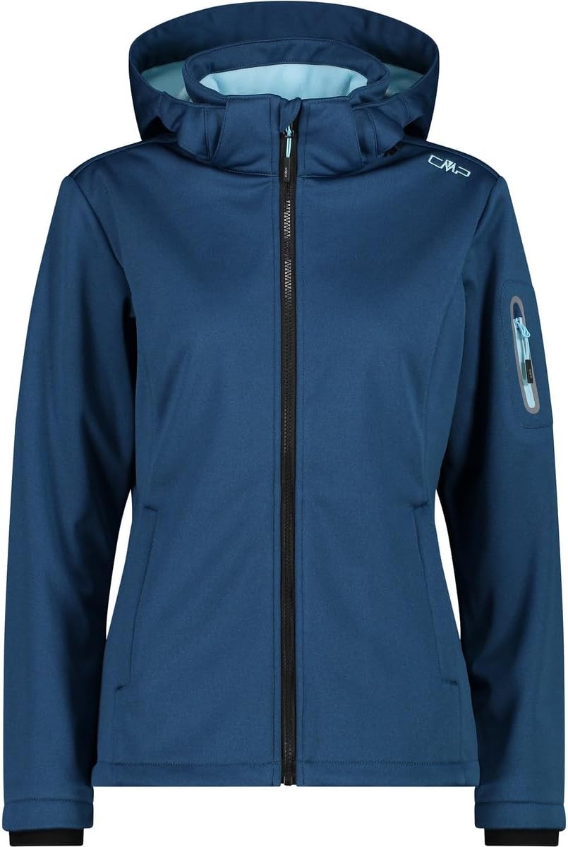 CMP Damen Melange Softshelljacke für Damen mit Abnehmbarer Kapuze - 39a5006m Softshelljacke XS Majol