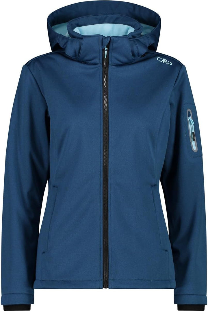 CMP Damen Melange Softshelljacke für Damen mit Abnehmbarer Kapuze - 39a5006m Softshelljacke XS Majol