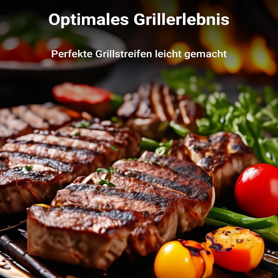 Wiltec Gusseisen Grillrost 55 x 26,5 x 0,9 cm, Gussrost für Grill mit guter Hitzespeicherung, Grillg