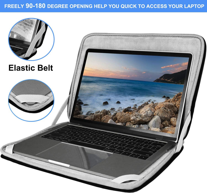 Laptop-Hülle 15,6 Zoll (39,6 cm), langlebig, stossfest, Schutzhülle, Klapptasche, Aktentasche, Trage